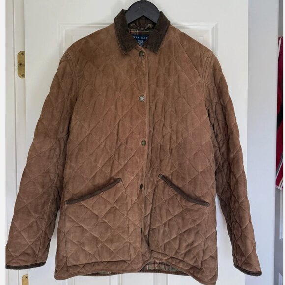 Ralph Lauren Suede Leather Quilted Jacket Size Small-Medium-Large Mint Condition - Picture 1 of 4